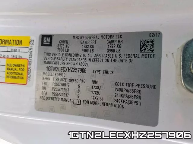 1GTN2LECXHZ257906
