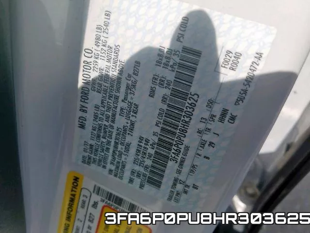 3FA6P0PU8HR303625