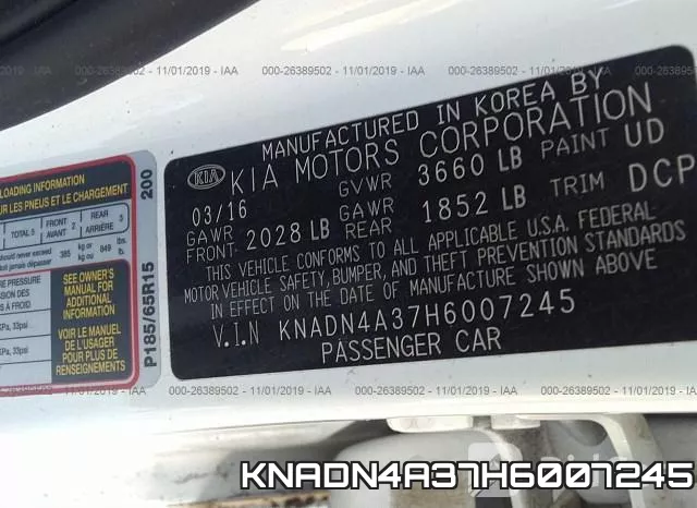 KNADN4A37H6007245