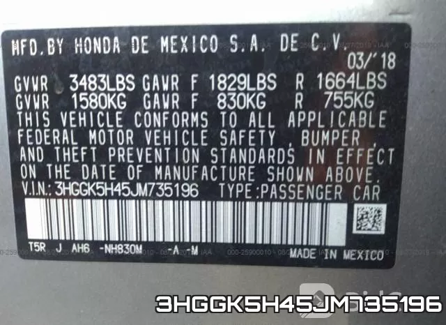 3HGGK5H45JM735196