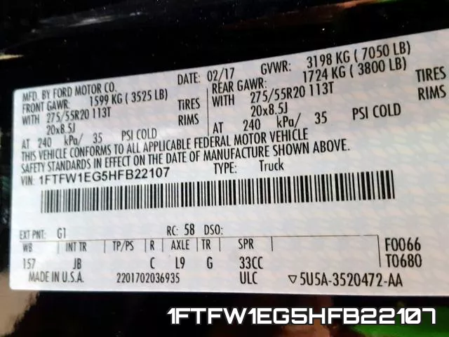 1FTFW1EG5HFB22107