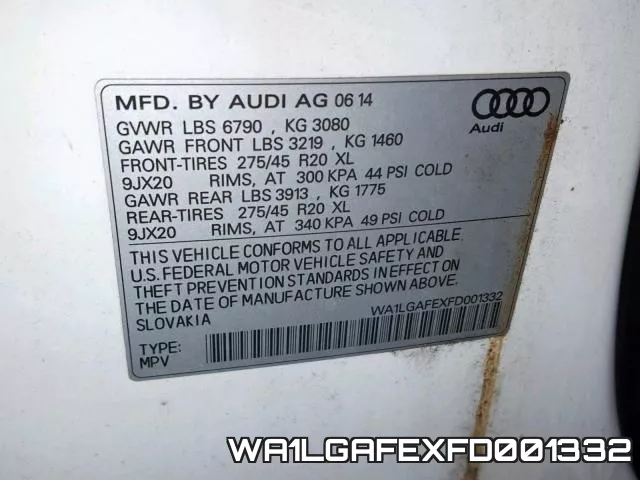 WA1LGAFEXFD001332