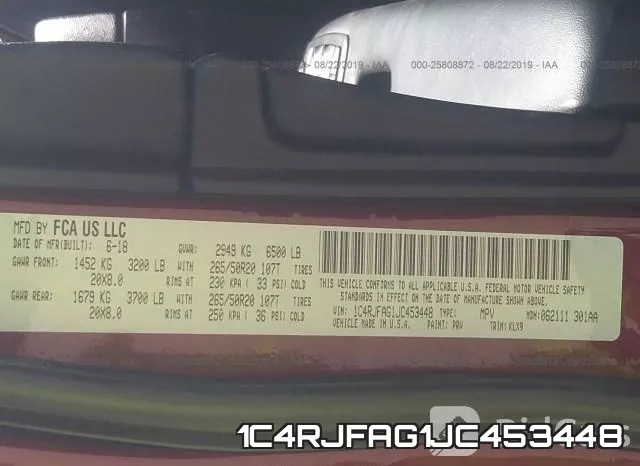1C4RJFAG1JC453448