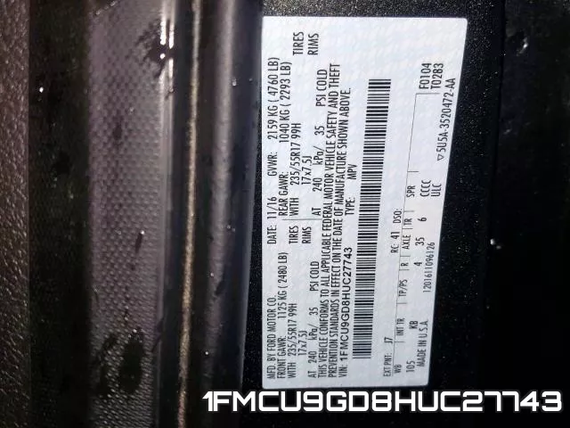 1FMCU9GD8HUC27743