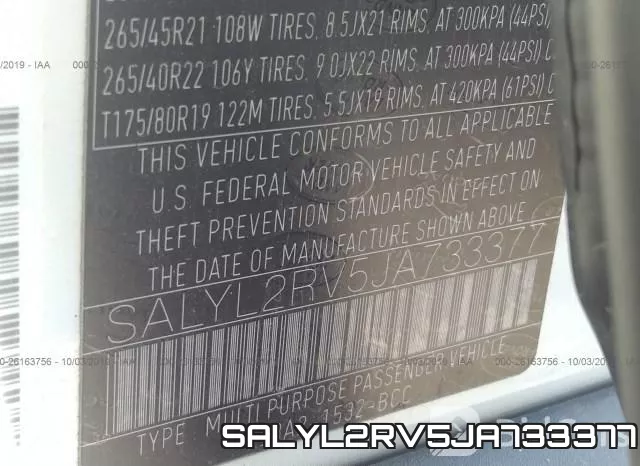 SALYL2RV5JA733377
