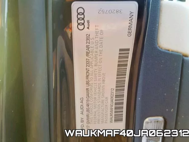 WAUKMAF40JA062312