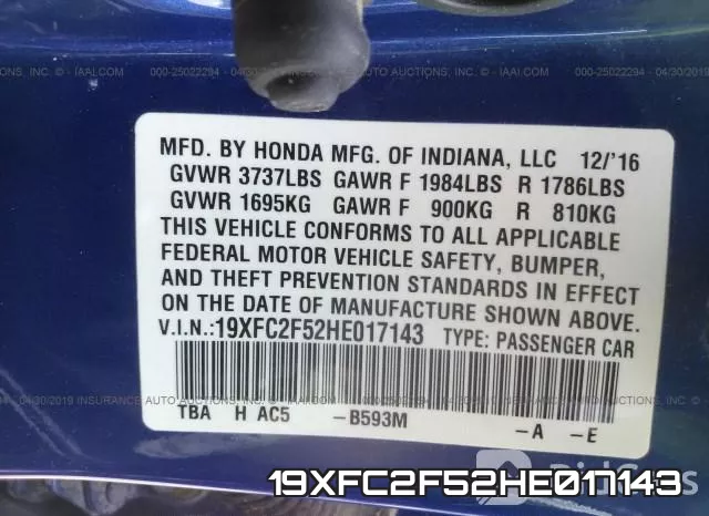 19XFC2F52HE017143
