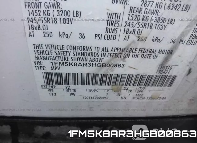1FM5K8AR3HGB00863