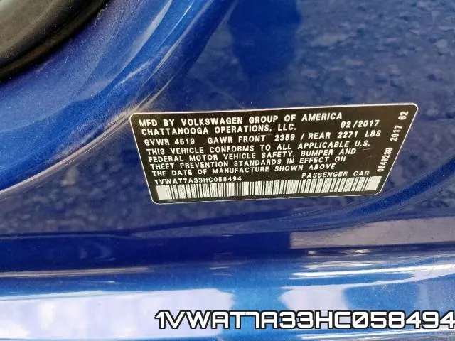 1VWAT7A33HC058494