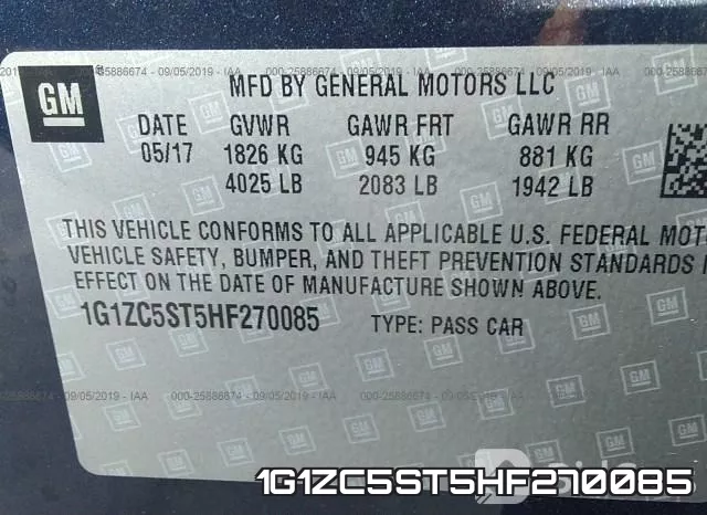 1G1ZC5ST5HF270085