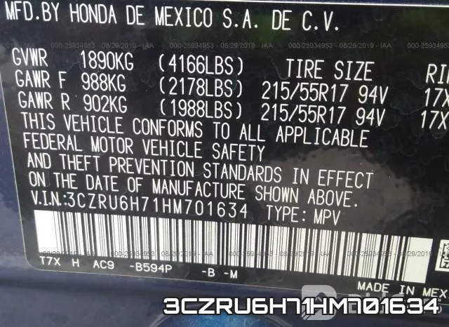 3CZRU6H71HM701634