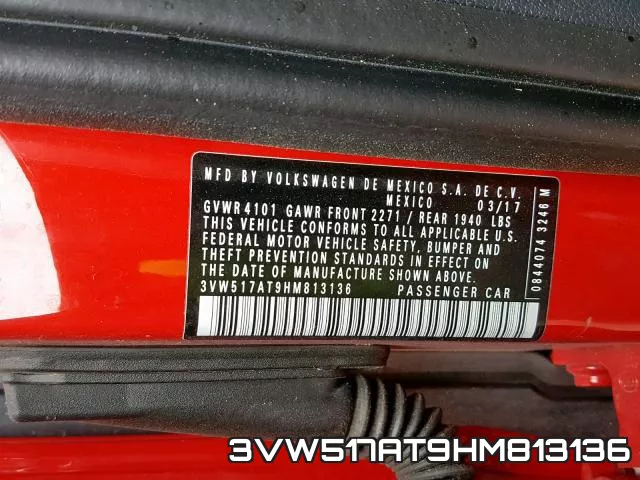 3VW517AT9HM813136