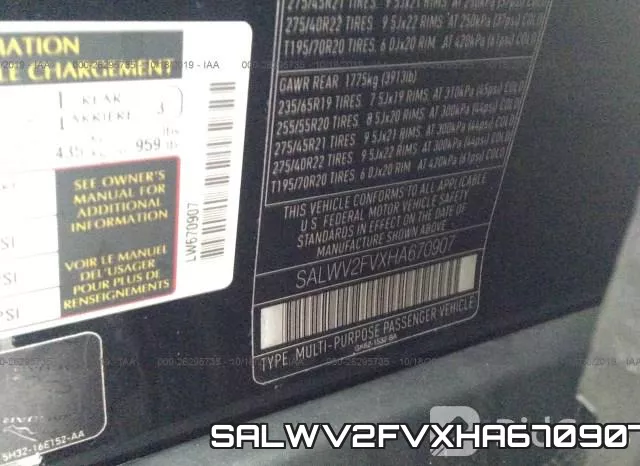 SALWV2FVXHA670907