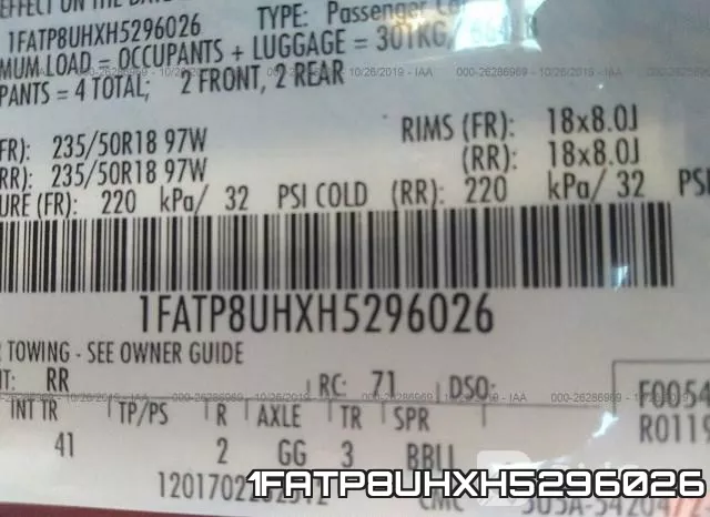 1FATP8UHXH5296026