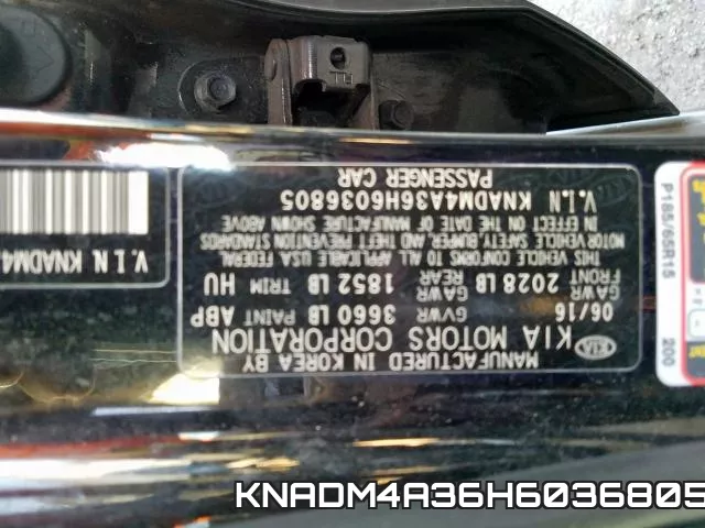 KNADM4A36H6036805