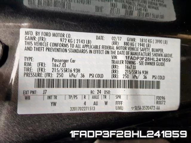 1FADP3F28HL241859