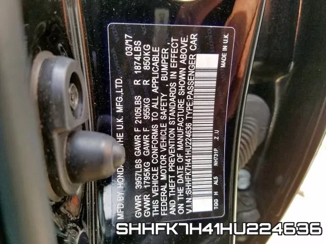 SHHFK7H41HU224636