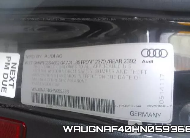 WAUGNAF40HN059366