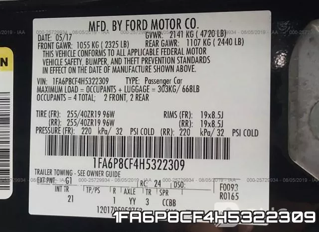 1FA6P8CF4H5322309