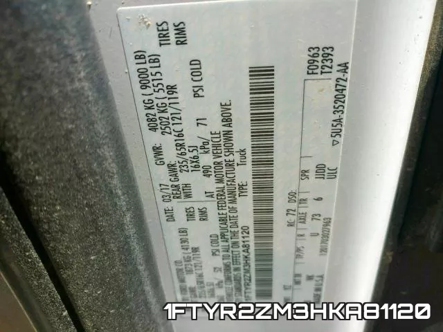 1FTYR2ZM3HKA81120