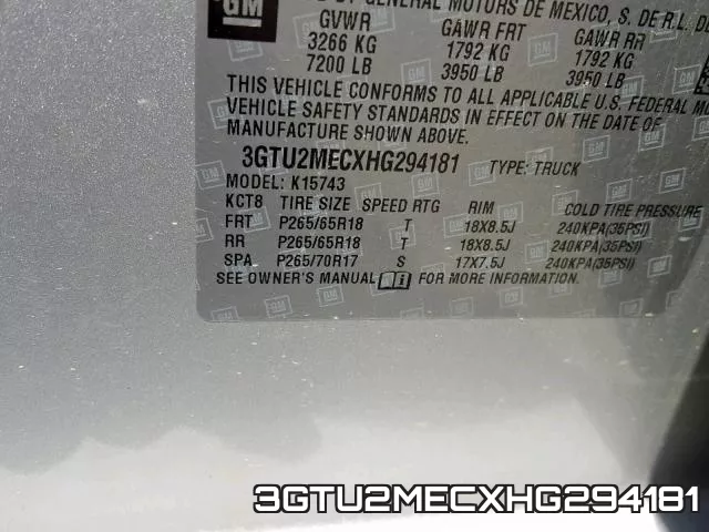3GTU2MECXHG294181