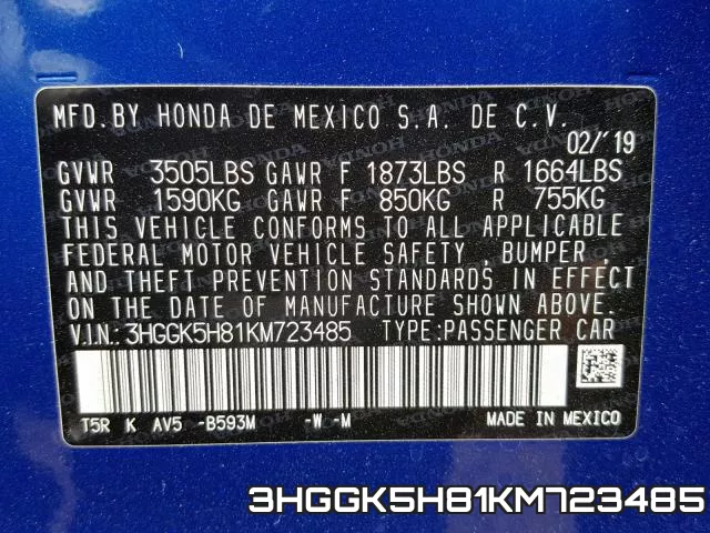 3HGGK5H81KM723485