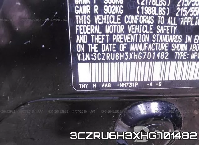 3CZRU6H3XHG701482