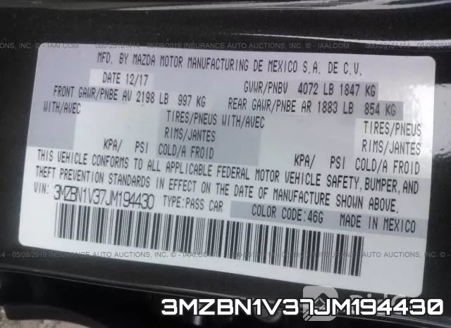 3MZBN1V37JM194430