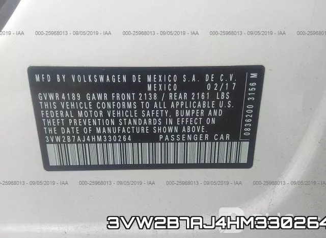 3VW2B7AJ4HM330264
