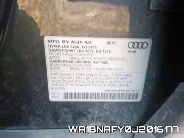 WA1BNAFY0J2016177