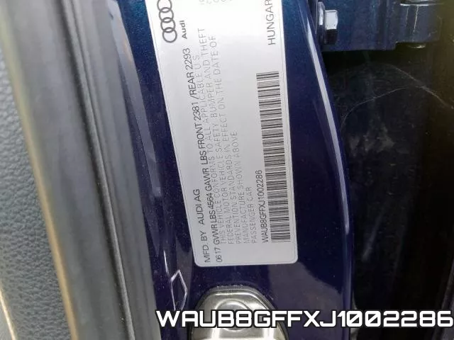 WAUB8GFFXJ1002286