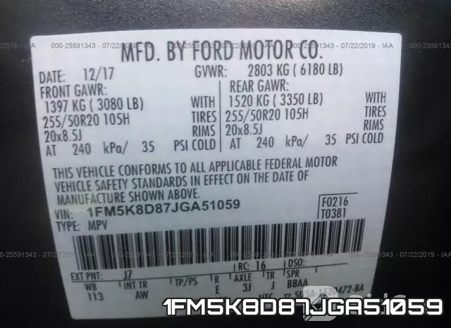 1FM5K8D87JGA51059