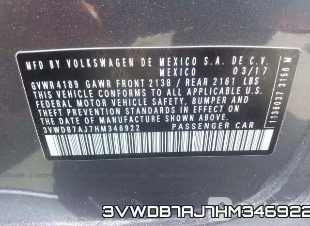 3VWDB7AJ7HM346922