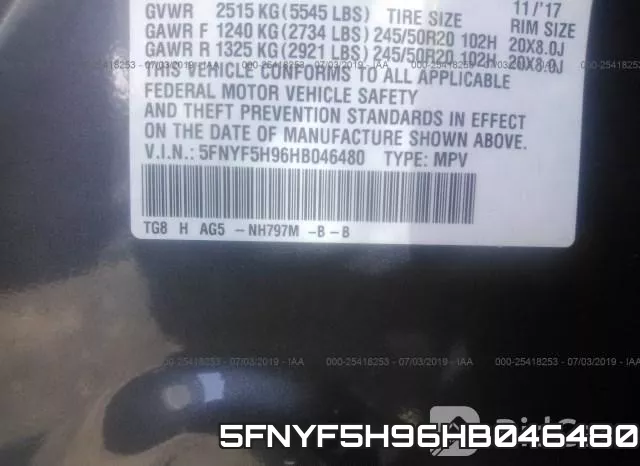 5FNYF5H96HB046480