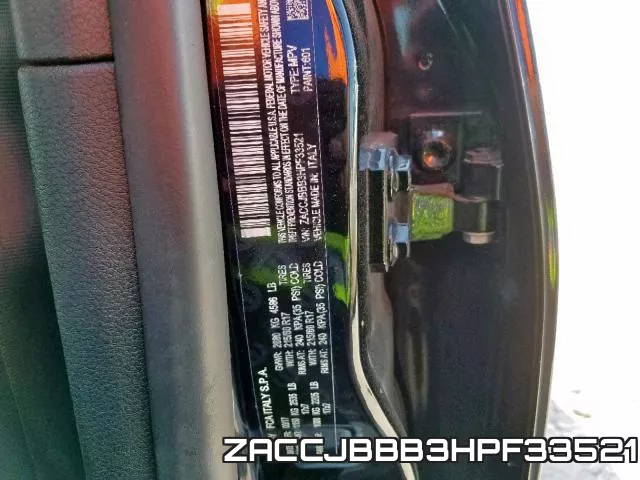 ZACCJBBB3HPF33521