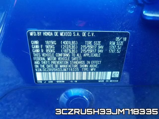 3CZRU5H33JM718335