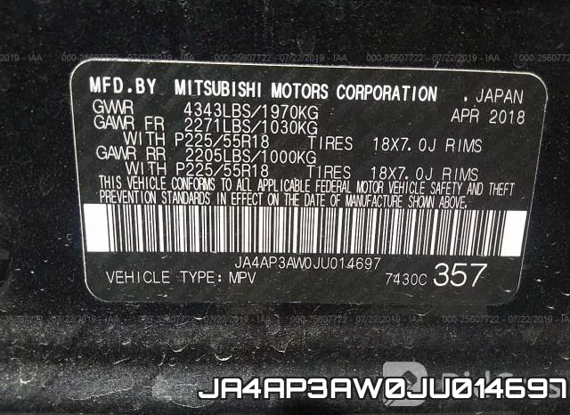 JA4AP3AW0JU014697