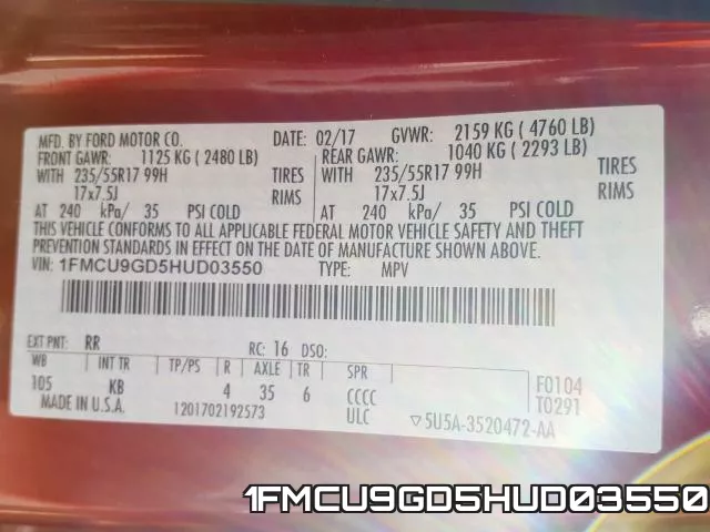 1FMCU9GD5HUD03550