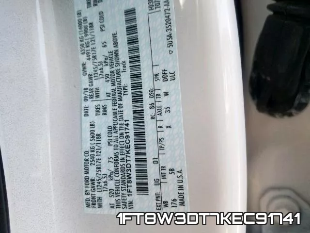 1FT8W3DT7KEC91741
