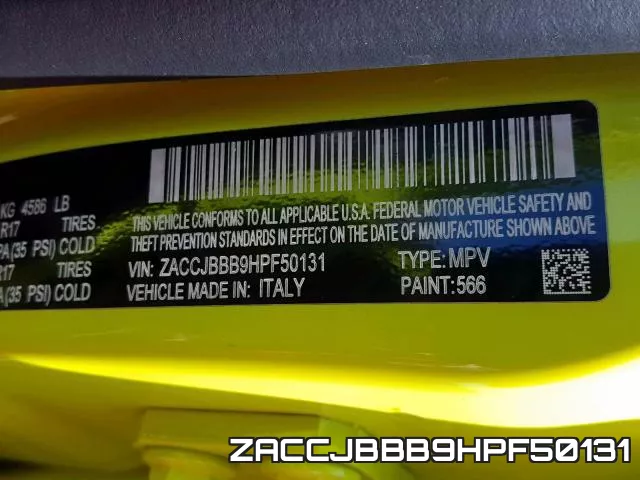 ZACCJBBB9HPF50131