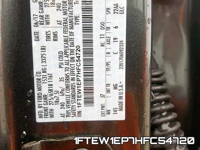 1FTEW1EP7HFC54720