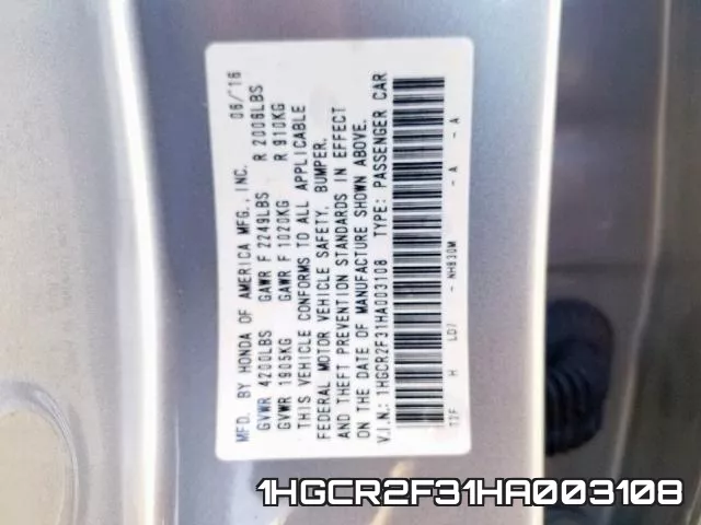 1HGCR2F31HA003108