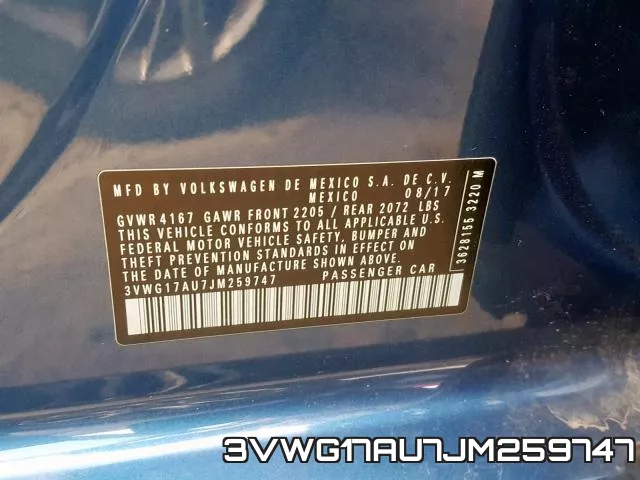3VWG17AU7JM259747