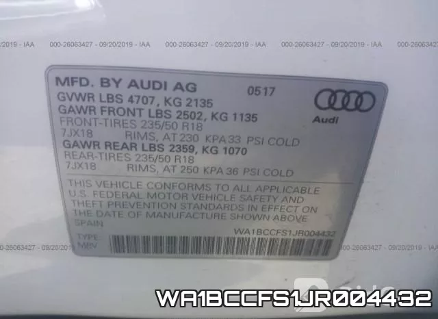 WA1BCCFS1JR004432