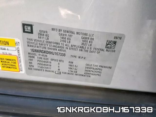 1GNKRGKD8HJ167338
