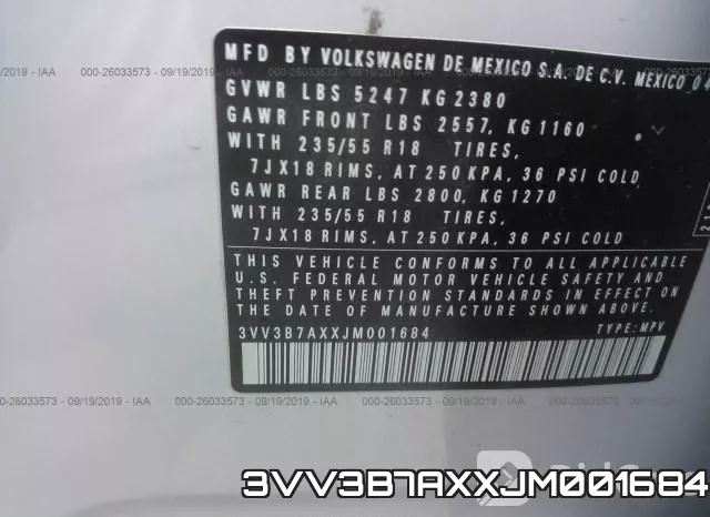 3VV3B7AXXJM001684