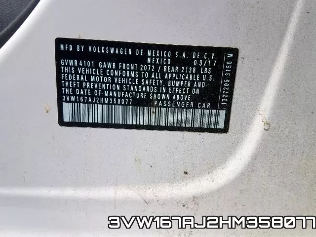 3VW167AJ2HM358077