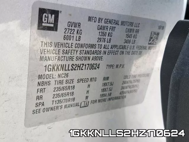1GKKNLLS2HZ170624