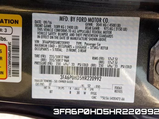3FA6P0HD5HR220992