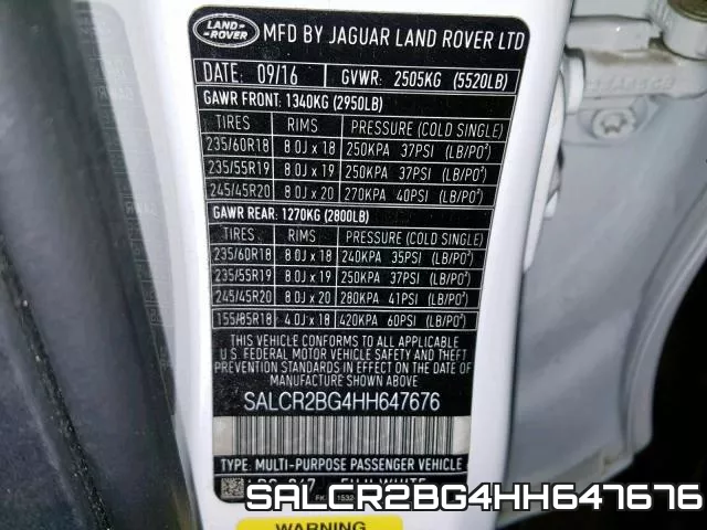 SALCR2BG4HH647676